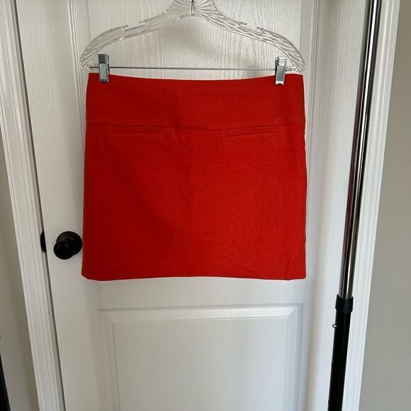 Gap Women’s Orange Wool Mini Skirt Fully Lined Zipper Up Size 4 Retro - Picture 1 of 7